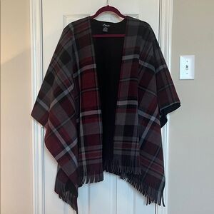 Plaid Fringe Wrap